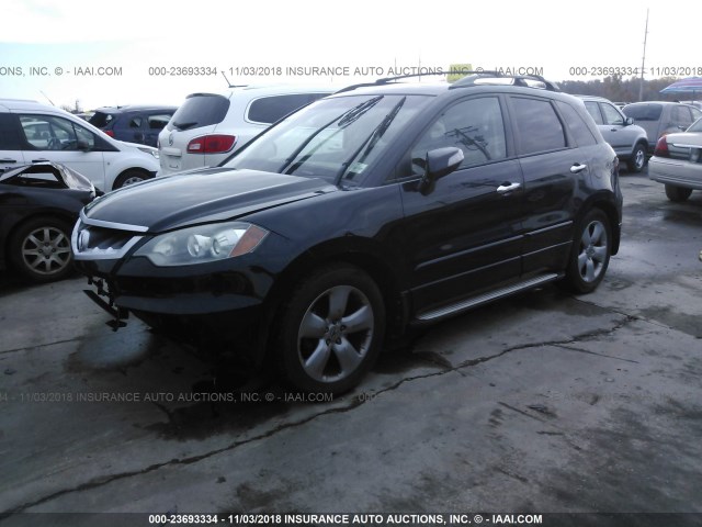 5J8TB18597A001229 - 2007 ACURA RDX TECHNOLOGY BLACK photo 2