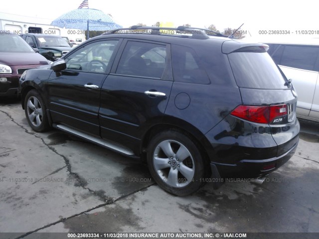 5J8TB18597A001229 - 2007 ACURA RDX TECHNOLOGY BLACK photo 3