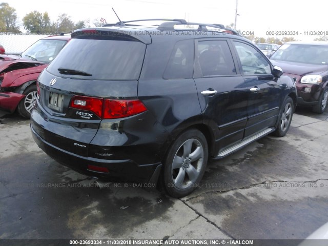 5J8TB18597A001229 - 2007 ACURA RDX TECHNOLOGY BLACK photo 4