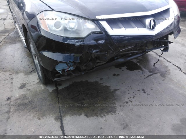 5J8TB18597A001229 - 2007 ACURA RDX TECHNOLOGY BLACK photo 6