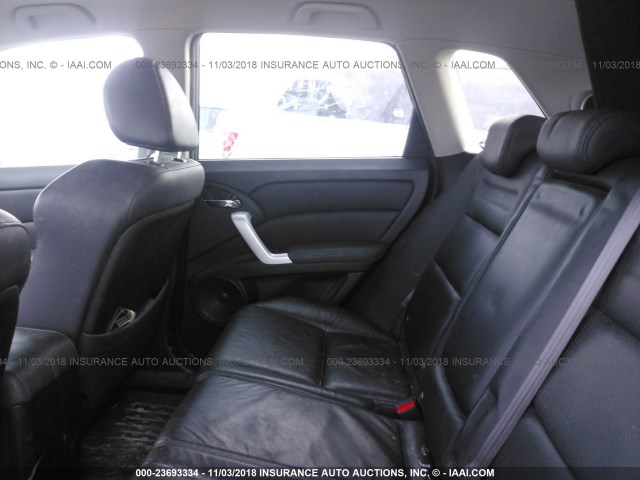 5J8TB18597A001229 - 2007 ACURA RDX TECHNOLOGY BLACK photo 8