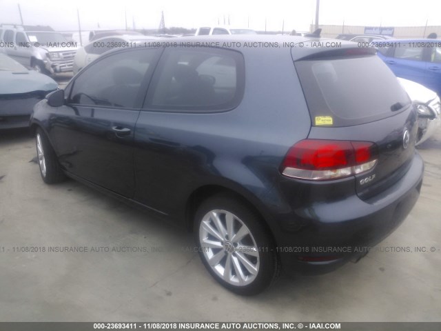 WVWMM7AJ2CW230856 - 2012 VOLKSWAGEN GOLF 蓝色 照片 3