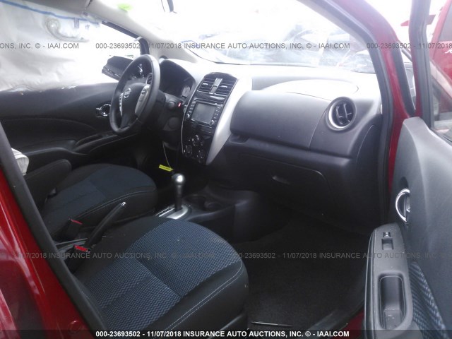 3N1CE2CP5FL388876 - 2015 NISSAN VERSA NOTE S/S PLUS/SV/SL/SR RED photo 5