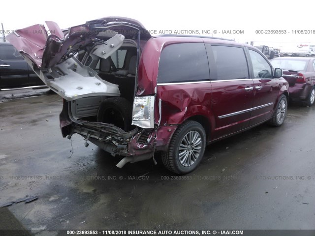 2C4RC1CG0ER252051 - 2014 CHRYSLER TOWN & COUNTRY TOURING L RED photo 4