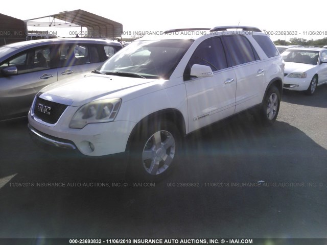 1GKER33798J190526 - 2008 GMC ACADIA SLT-2 WHITE photo 2