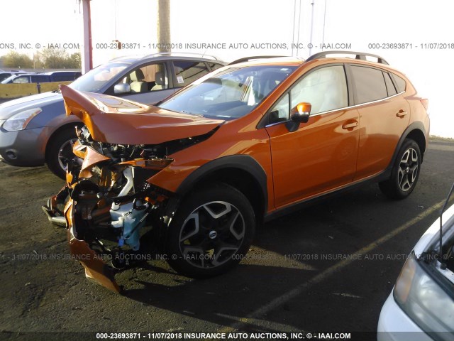 JF2GTAMC0JH270592 - 2018 SUBARU CROSSTREK LIMITED ORANGE photo 2