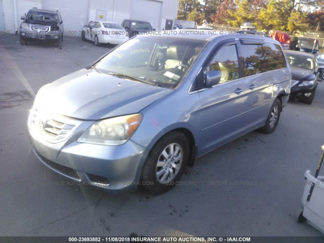 5FNRL3H65AB022698 - 2010 HONDA ODYSSEY EXL Light Blue photo 2