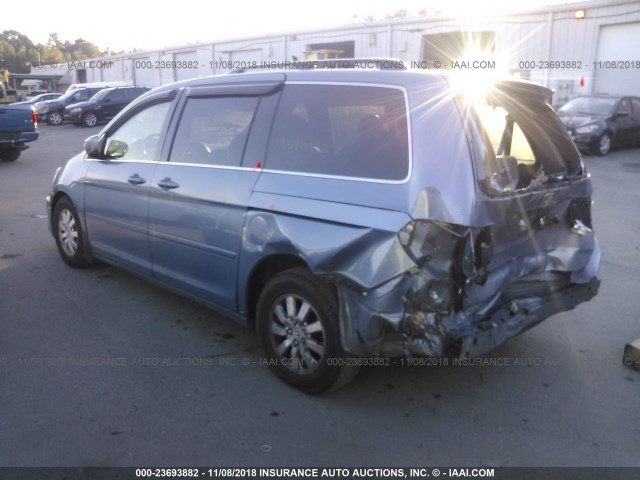 5FNRL3H65AB022698 - 2010 HONDA ODYSSEY EXL Light Blue photo 3