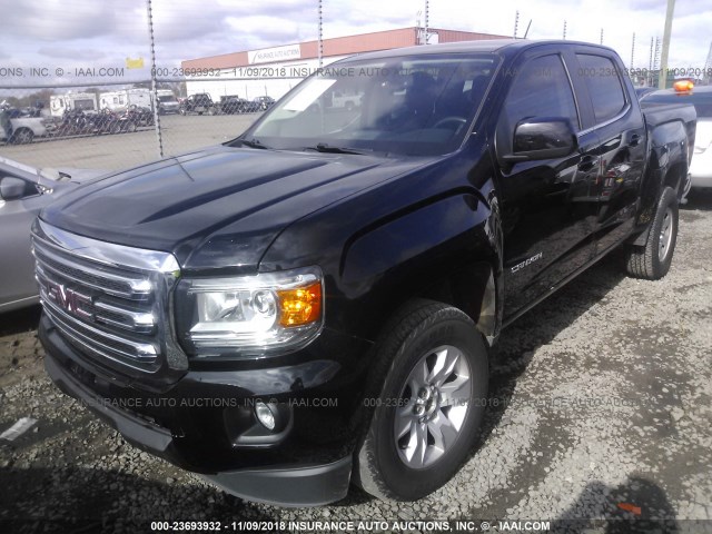 1GTG5CE34G1170449 - 2016 GMC CANYON SLE BLACK photo 2