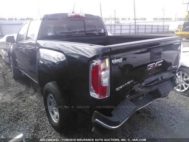 1GTG5CE34G1170449 - 2016 GMC CANYON SLE BLACK photo 3