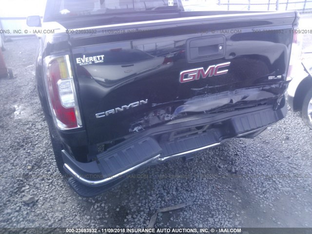 1GTG5CE34G1170449 - 2016 GMC CANYON SLE BLACK photo 6