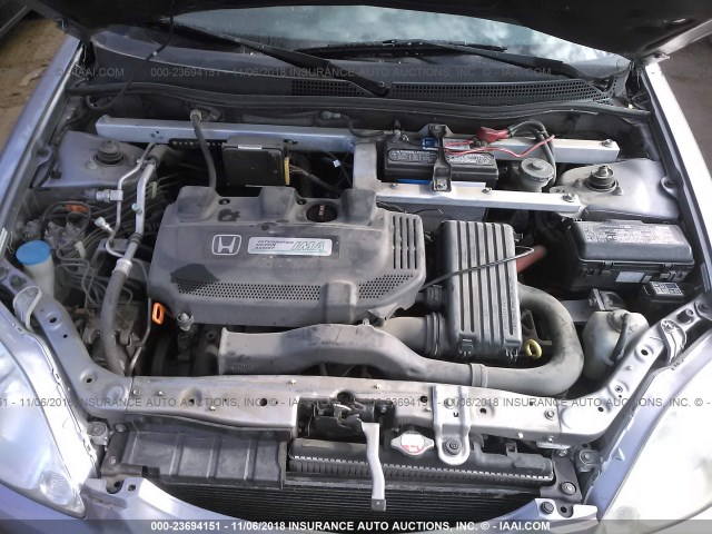 JHMZE14773T000973 - 2003 HONDA INSIGHT SILVER photo 10