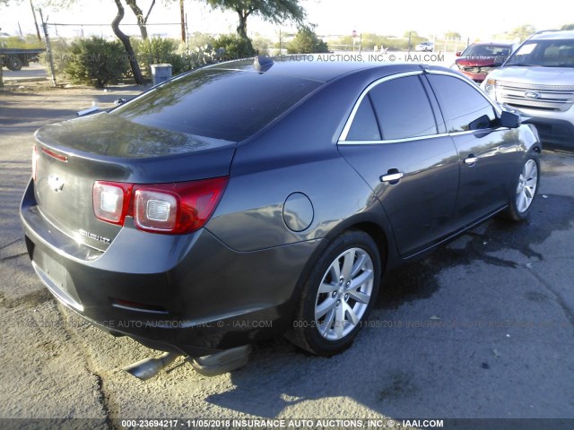 1G11H5SA5DF268473 - 2013 CHEVROLET MALIBU LTZ GRAY photo 4