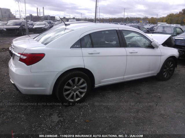 1C3CCBBB8DN672156 - 2013 CHRYSLER 200 TOURING WHITE photo 4