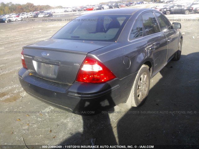 1FAFP24116G183984 - 2006 FORD FIVE HUNDRED SEL GRAY photo 4