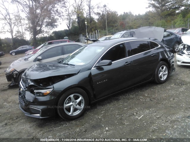 1G1ZB5ST2HF186681 - 2017 CHEVROLET MALIBU LS 灰色 照片 2