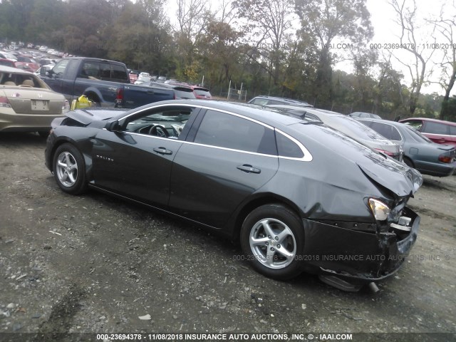 1G1ZB5ST2HF186681 - 2017 CHEVROLET MALIBU LS 灰色 照片 3