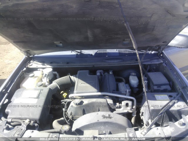 1GNDT13SX52197824 - 2005 CHEVROLET TRAILBLAZER LS/LT SILVER photo 10