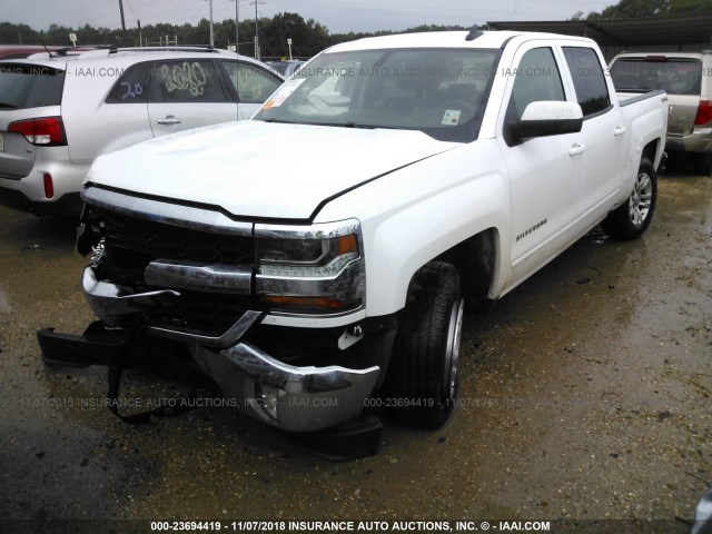 3GCUKREC9HG374892 - 2017 CHEVROLET SILVERADO K1500 LT WHITE photo 2