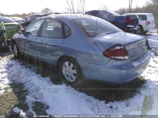 1FAFP56U25A168162 - 2005 FORD TAURUS SEL BLUE photo 3