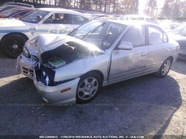 KMHDN45D73U513051 - 2003 HYUNDAI ELANTRA GLS/GT SILVER photo 2