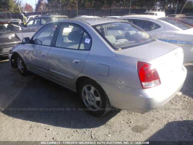 KMHDN45D73U513051 - 2003 HYUNDAI ELANTRA GLS/GT SILVER photo 3