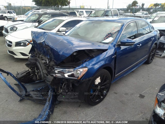 1VWDT7A30HC046395 - 2017 VOLKSWAGEN PASSAT R-LINE Mavi foto 2