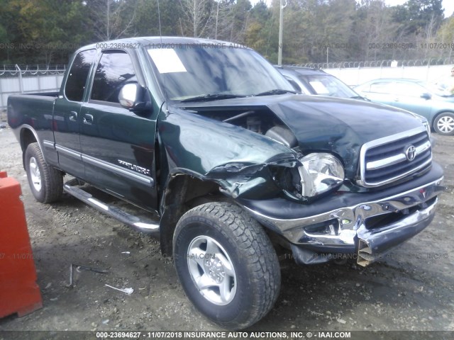 5TBBN44192S265383 - 2002 TOYOTA TUNDRA ACCESS CAB SR5 GREEN photo 1
