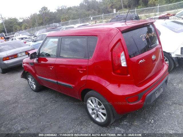 KNDJT2A67D7629004 - 2013 KIA SOUL +/!/SPORT RED photo 3