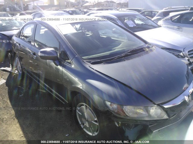 JHMFA36229S016699 - 2009 HONDA CIVIC HYBRID GRAY photo 1