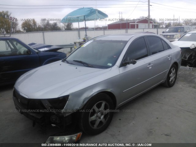 5NPEU46F76H136490 - 2006 HYUNDAI SONATA GLS/LX SILVER photo 2