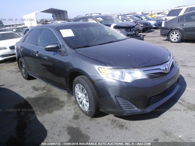 4T4BF1FK0DR311062 - 2013 TOYOTA CAMRY L/SE/LE/XLE GRAY photo 1