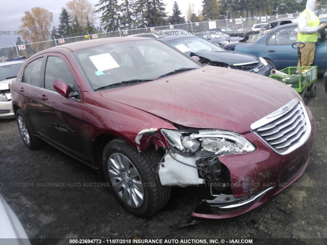 1C3CCBAB9EN214144 - 2014 CHRYSLER 200 LX RED photo 1