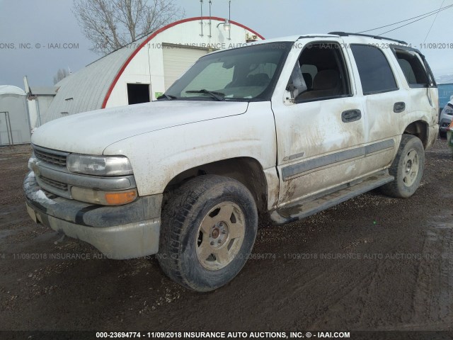 1GNEK13V63J230158 - 2003 CHEVROLET TAHOE K1500 WHITE photo 2