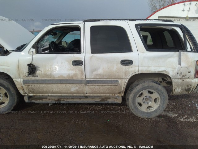 1GNEK13V63J230158 - 2003 CHEVROLET TAHOE K1500 WHITE photo 6