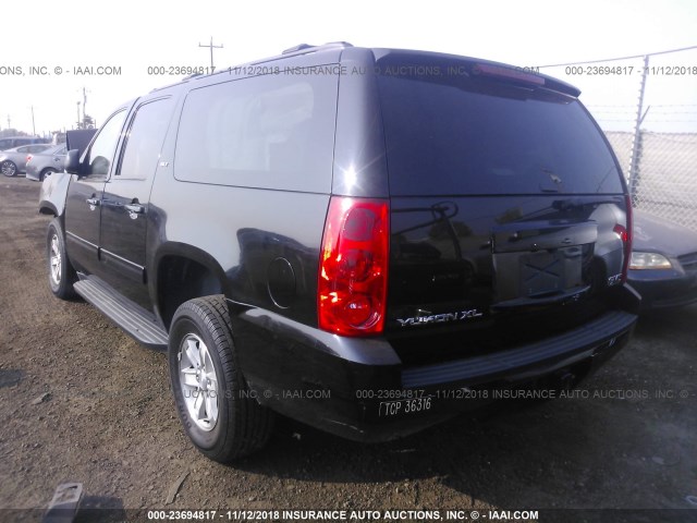 1GKS1KE05DR346786 - 2013 GMC YUKON XL C1500 SLT BLACK photo 3