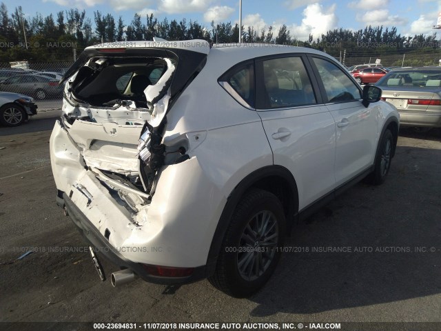 JM3KFABM1J1346705 - 2018 MAZDA CX-5 SPORT WHITE photo 4