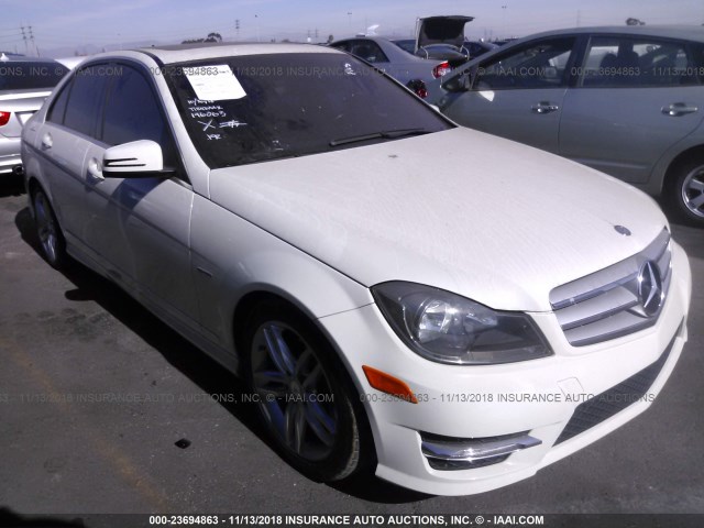 WDDGF4HB3CR196063 - 2012 MERCEDES-BENZ C 250 WHITE photo 1