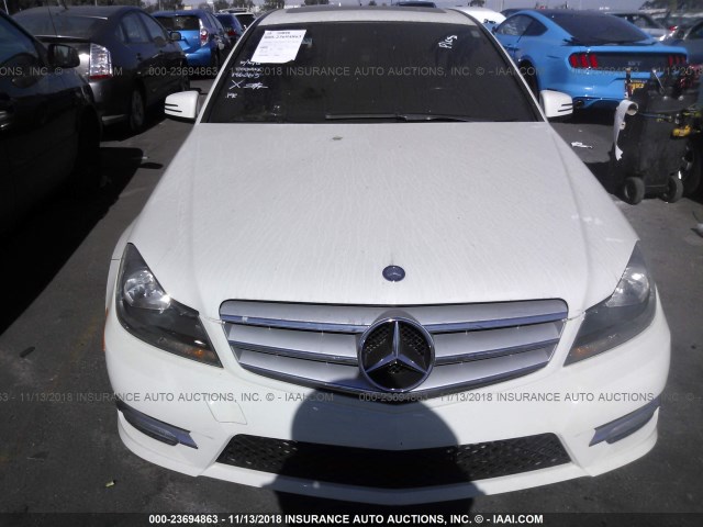 WDDGF4HB3CR196063 - 2012 MERCEDES-BENZ C 250 WHITE photo 6