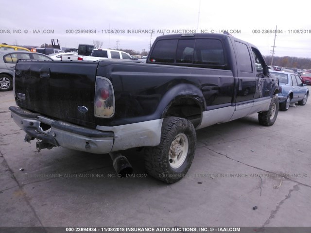 1FTSW31F52EB78360 - 2002 FORD F350 SRW SUPER DUTY BLACK photo 4