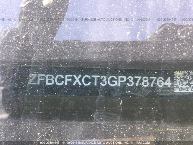 ZFBCFXCT3GP378764 - 2016 FIAT 500X TREKKING WHITE photo 9
