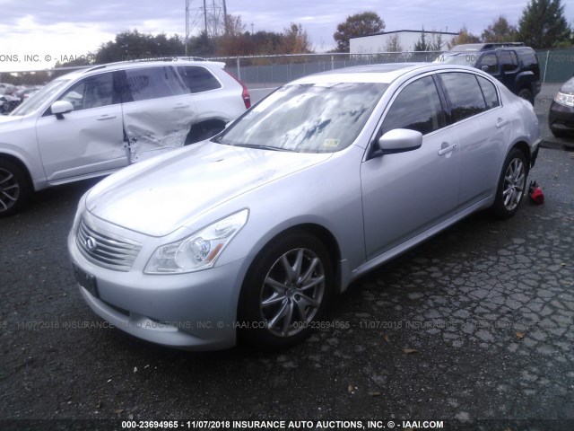 JNKCV61F99M351949 - 2009 INFINITI G37 SILVER photo 2