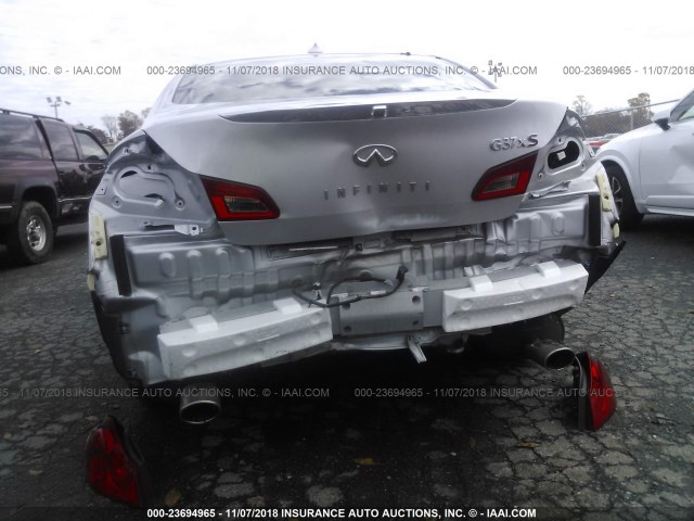 JNKCV61F99M351949 - 2009 INFINITI G37 SILVER photo 6