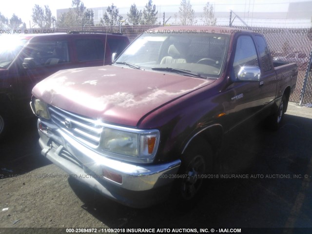 JT4TN14D5V0032208 - 1997 TOYOTA T100 XTRACAB SR5 MAROON photo 2