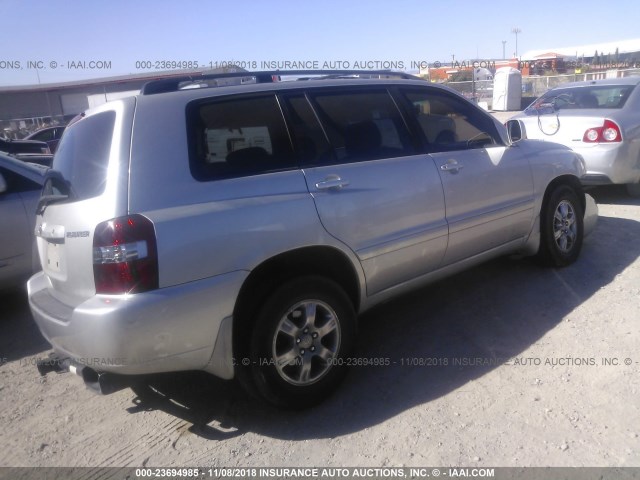 JTEEP21A250121443 - 2005 TOYOTA HIGHLANDER LIMITED SILVER photo 4