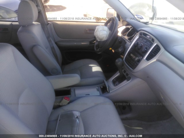 JTEEP21A250121443 - 2005 TOYOTA HIGHLANDER LIMITED SILVER photo 5