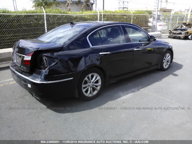 KMHGC4DD3DU253527 - 2013 HYUNDAI GENESIS 3.8L BLACK photo 4