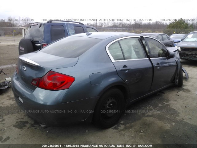 JNKCV61F49M358596 - 2009 INFINITI G37 Light Blue photo 4