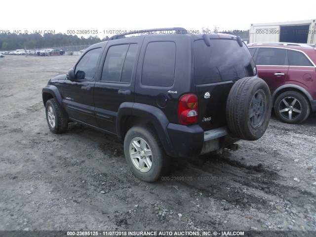 1J4GL58K22W261522 - 2002 JEEP LIBERTY LIMITED BLACK photo 3