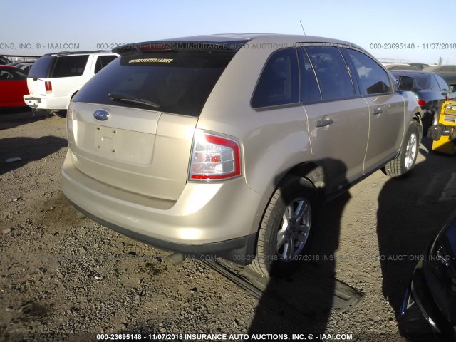 2FMDK36C97BB00620 - 2007 FORD EDGE SE GOLD photo 4